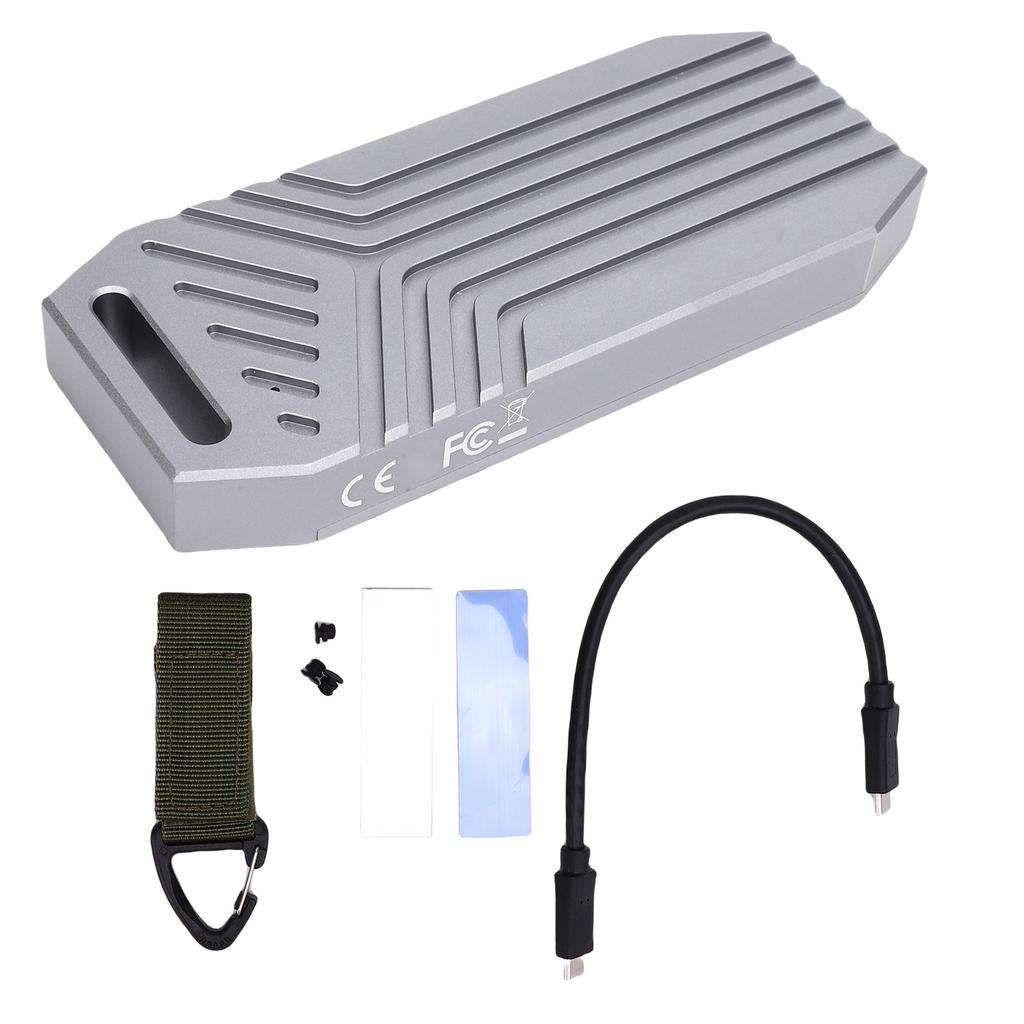 USB 4.0 SSD Enclosure Aluminum Alloy Built in Fan 40 Gbps NVMe M.2 SSD Enclosure Fit for Thunderbolt 3 4