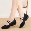 Dance Shoes Breathable Four Seasons Cowhide Bottom Non-slip Canvas Shoes Leather Soft Bottom Ladies Dance Shoes