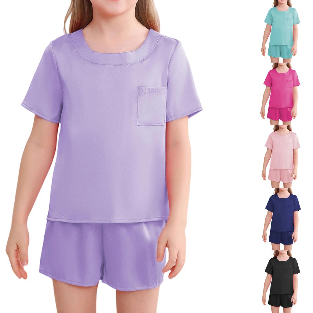 Children's Sleepwear 2-piece Home Clothes Short Sleeve Shorts Sleepwear Set