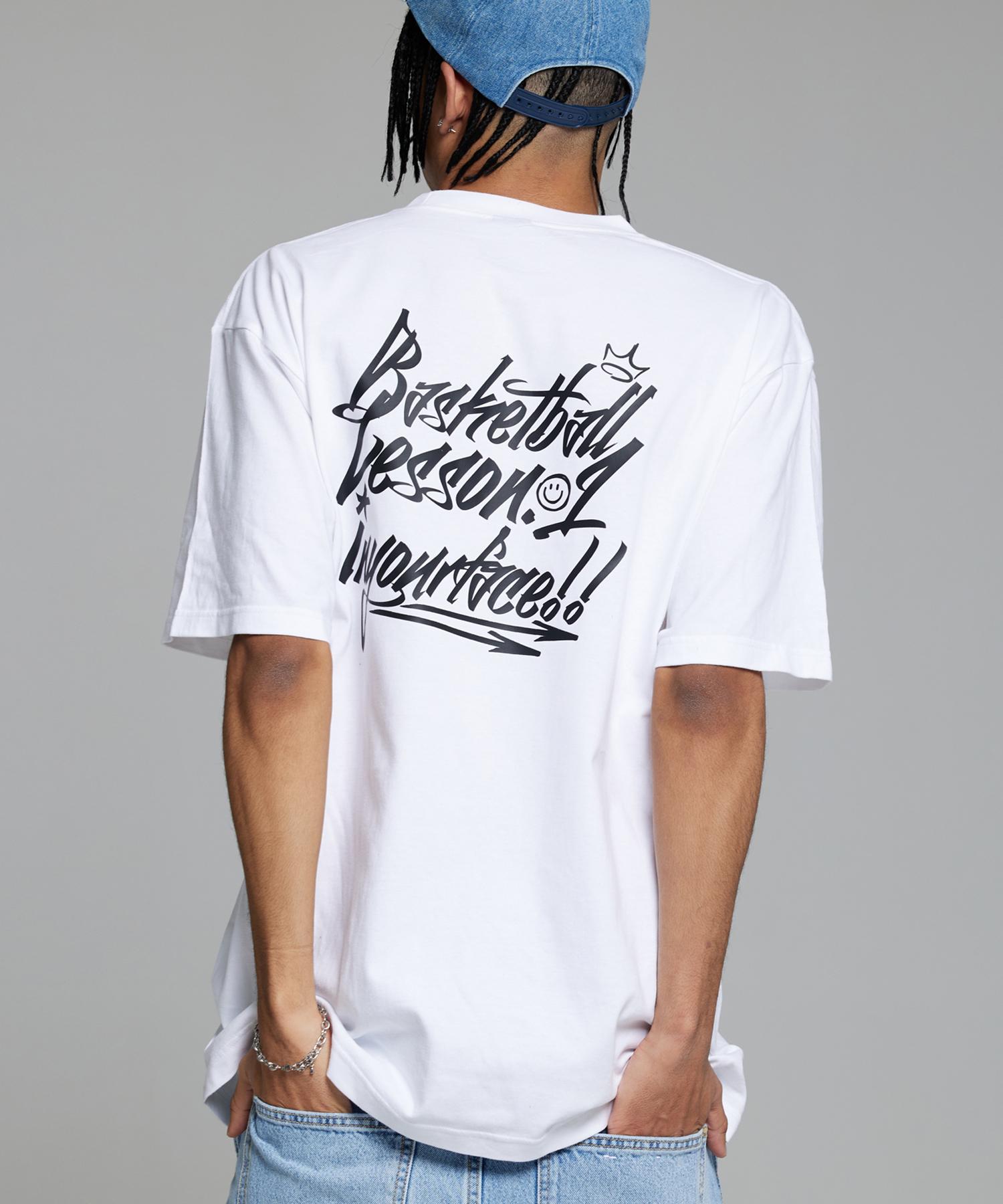 Cream Soda Lab Basketball Lesson 1 White Short Sleeve T-Shirt Xl