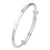 Douyin Silver-Plated Water Cube Eternal Love Bangle - Women's Simple Push-Pull Bracelet