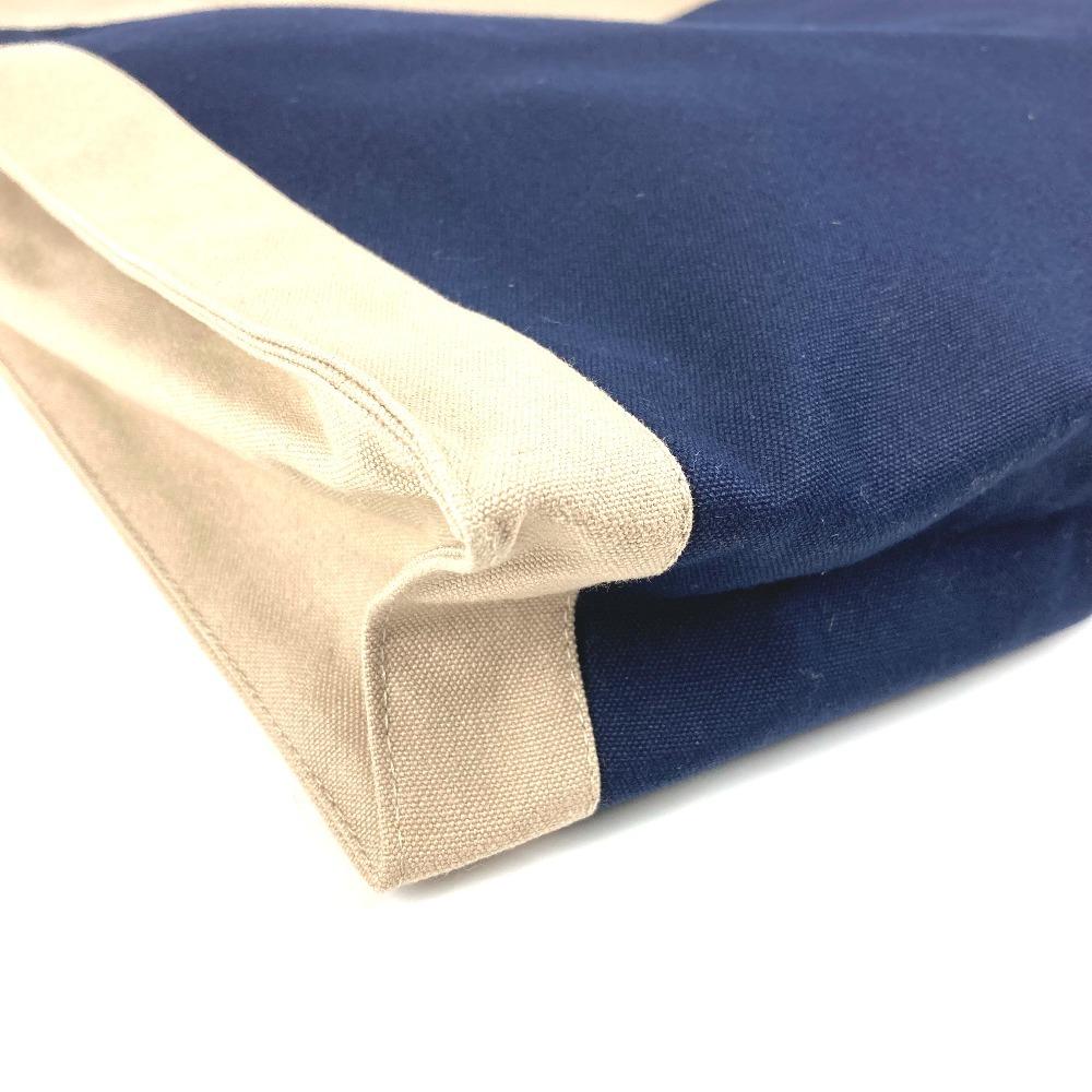 HERMES Tapidocel Big Extra Large Pouch Flap Clutch bag cotton Navy
