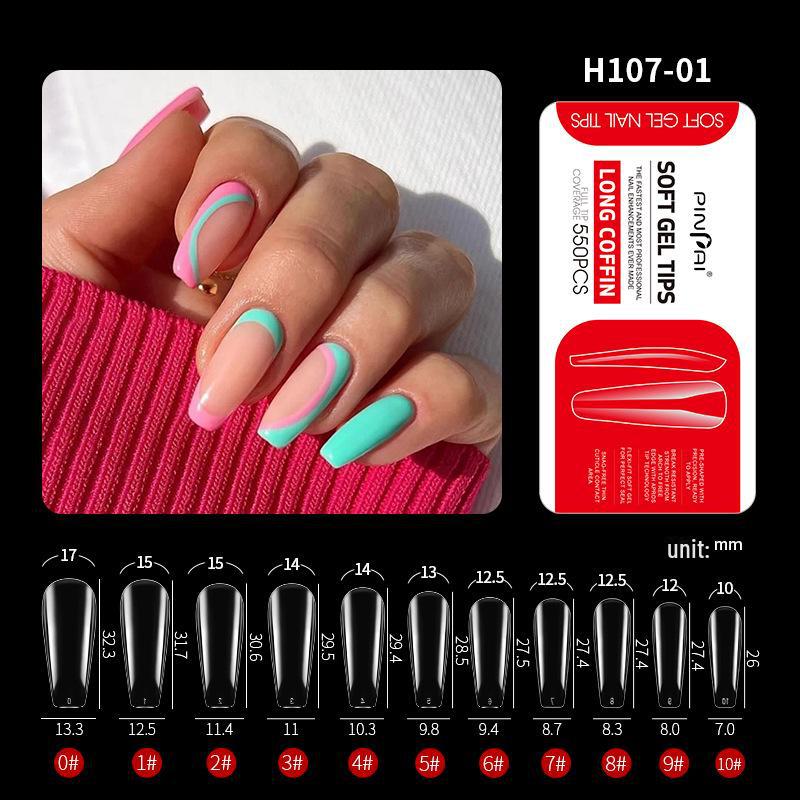 Frosted Fine Dog White Nail Art Tips - Ultra-thin Seamless False Nail Stickers