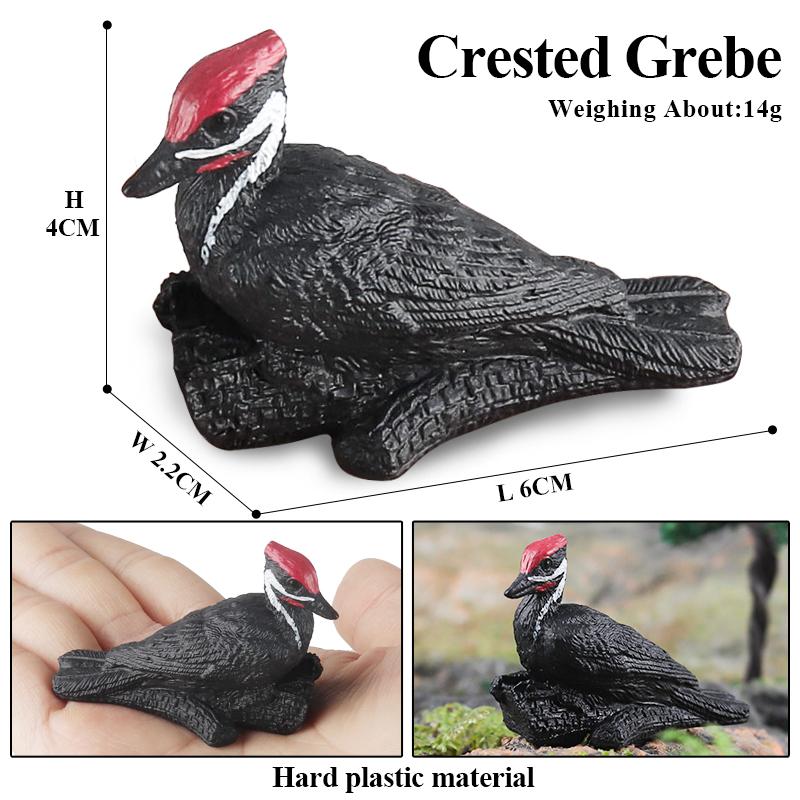Oenux Forest Bird Animals Wild Ostrich Magpie Owl Crow Flamingos Figurines Action Figure PVC Garden Decoration Miniature Kid Toy