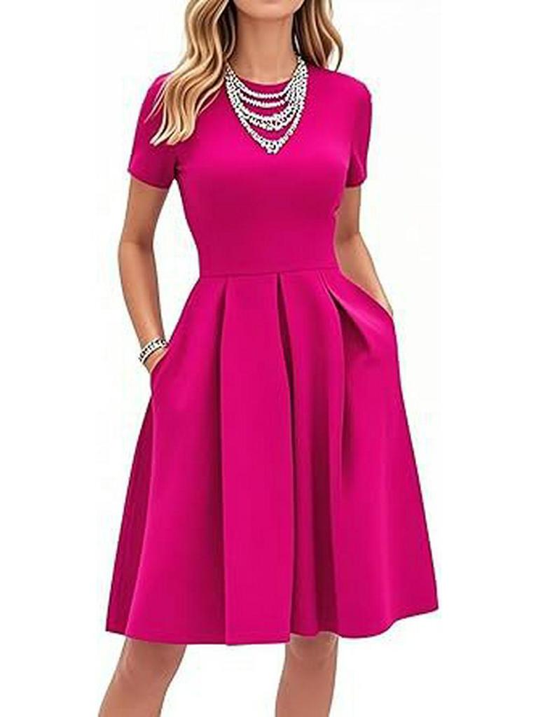 Women's Summer Evening Dress with Pockets – Party, Church, Bridesmaid & Graduation Style JH253-4.