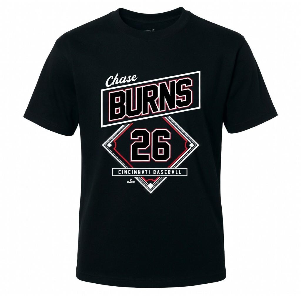 Chase Burns 26 Cincinnati Baseball Graphic Fan Memorial Tribute T-Shirt Tee XXXL