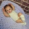Cute 18 Inch Reborn Babies Dolls Meadow Full Vinyl Body Simulation Doll Can Bath Realistic 3D Painted Skin Newborn Baby Dolls for Kids Christmas Gifts