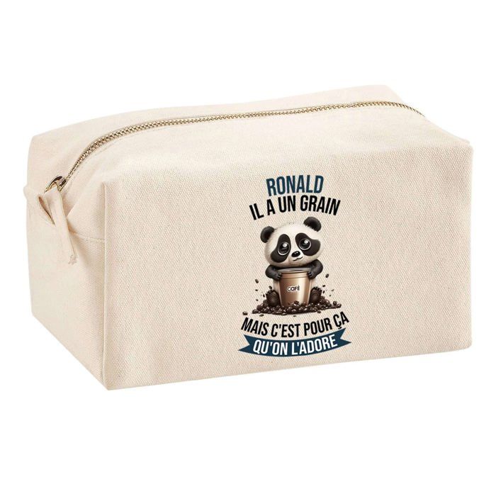 Trousse multifonction Ronald Panda Grain Cadeau Anniversaire Noël Collègue Départ Retraite | Trousse Scolaire Fournitures Bureau