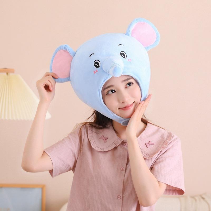 Cute Blue Elephant Hood Hat, Photo Props, Photo Props, Cartoon Headgear, Performance Props