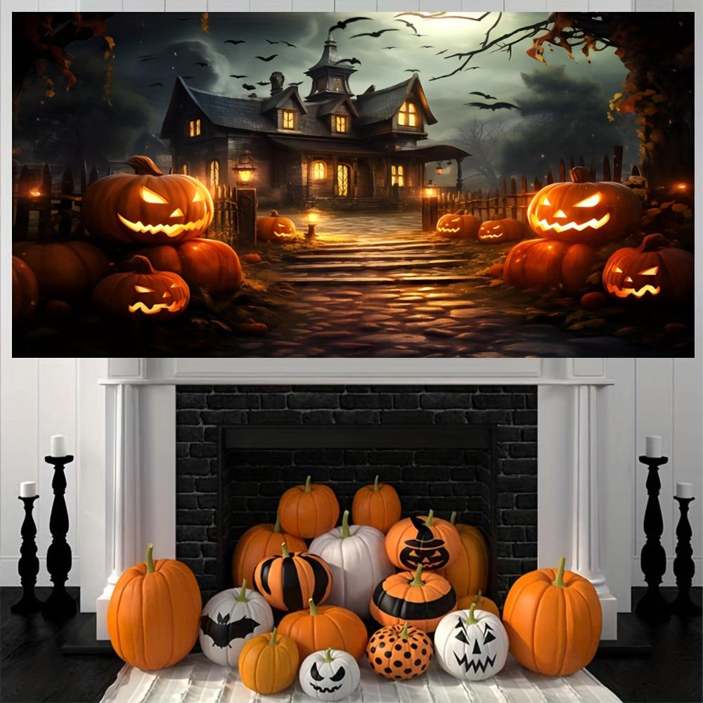 Spooky Halloween Photo Booth Banner - Polyester Fiber Backdrop with Room Decoration Photography Props