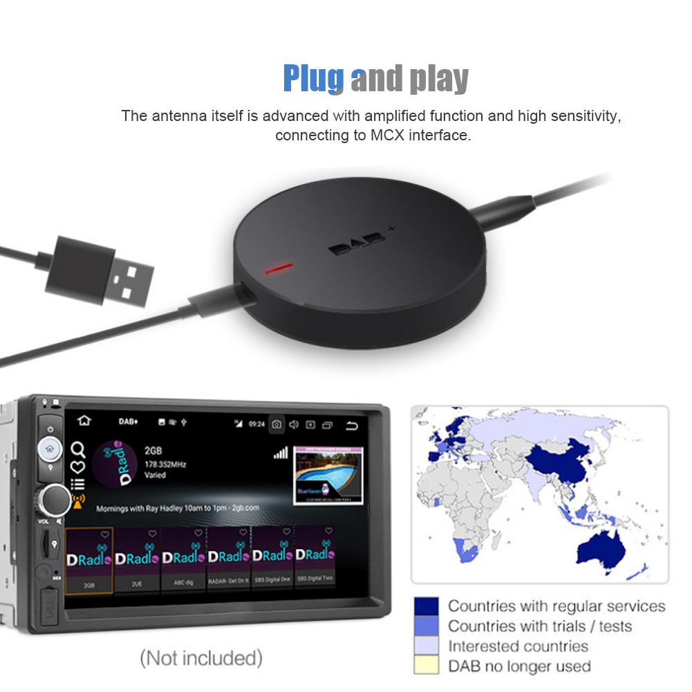 USB Port DAB+ Receiver with Amplified Antenna for Android 5.1 or Later Dedicated