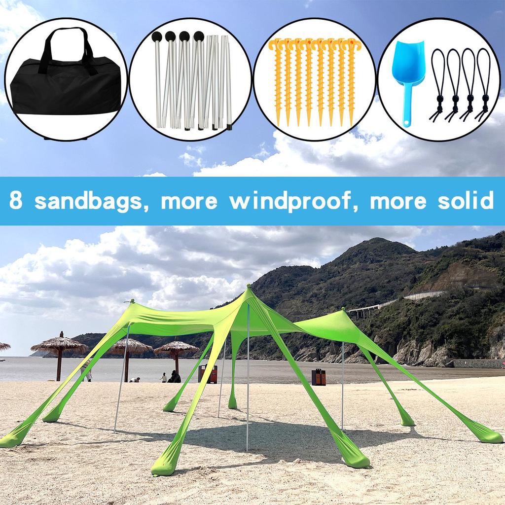 Seaside Portable Camping Canopy Tent Sunshade for Outdoor Beach and Fishing