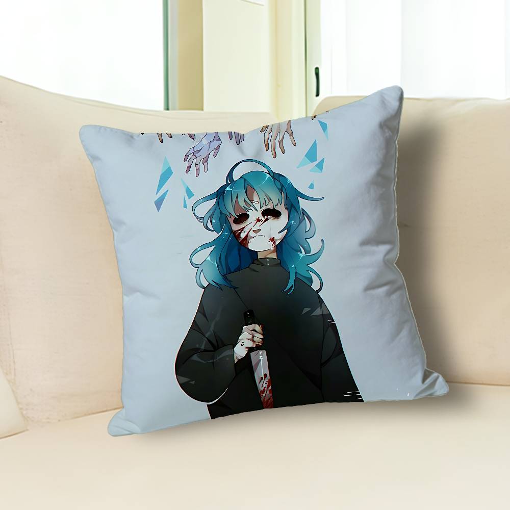 S-Sally Game F-Face Pillow Cases for Bedroom Living Room Sofa Home Decor Polyester Cushion Cover with Zipper