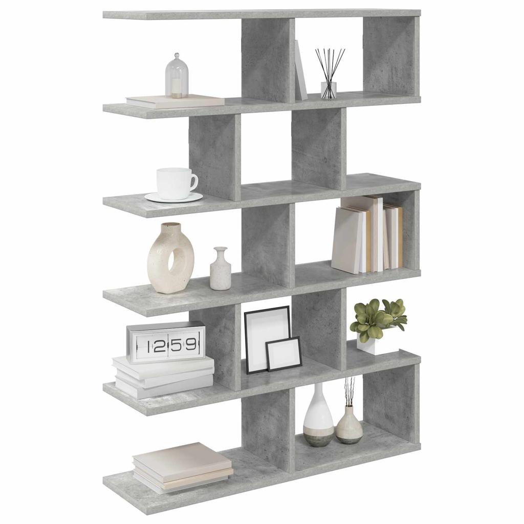 Wall Shelf Concrete Grey 70 X 20 X 100 Cm Engineered Wood