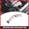 OD 3.5" Length 20" Tube Intercooler Pipe 45 Degrees Air Intake Tube for Car