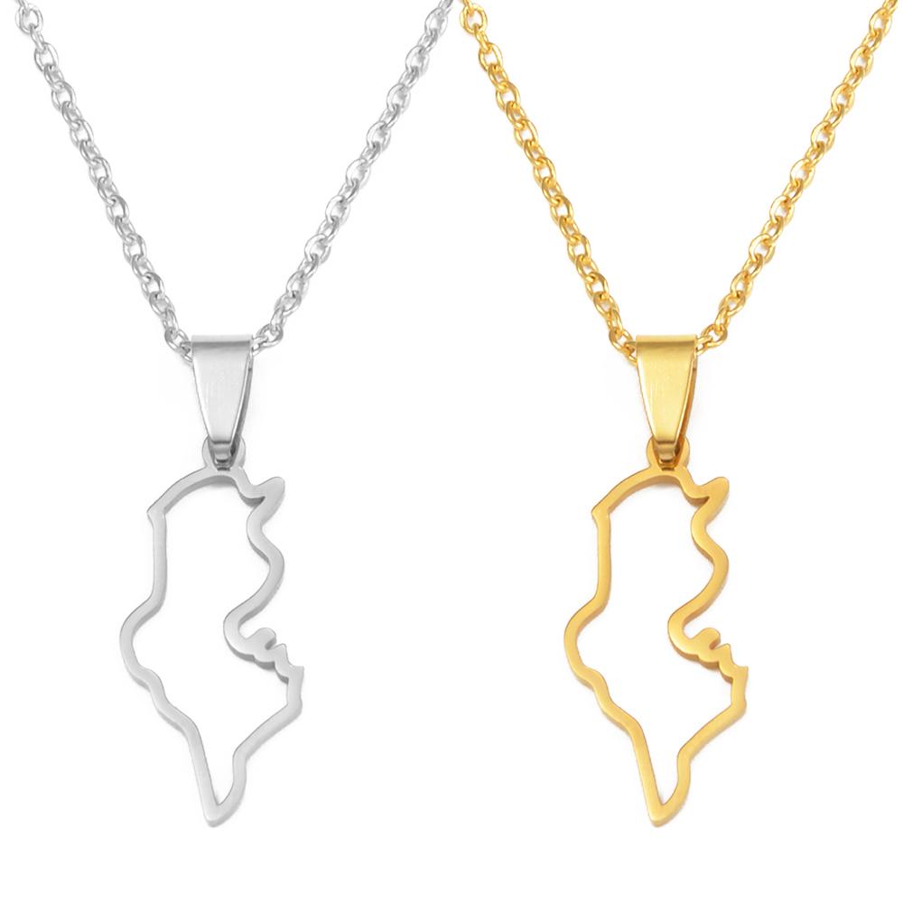 Anniyo Outline Tunisie Pendant Necklaces Tunisienne Jewelry Tunisia Women Girl @365621