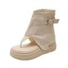 Height Increase 10cm Thick-soled Trousers, Cool Boots for Women's 2025 Summer New Small Toe Sandals, Hollow and Breathable Small Short Boots