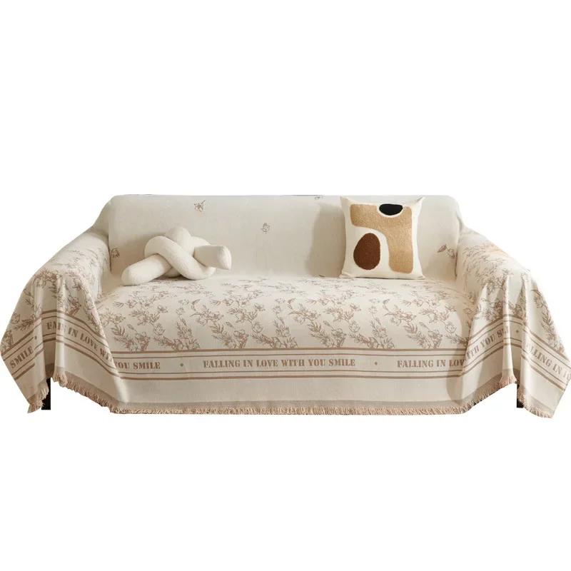 Soft Chenille Sofa Towel Universal Anti-cat Scratch Sofa Cover Durable Slipcover for Couch Futon Chair Cover Furniture Protector