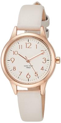 Waterproof Juvia Analog Leather Strap Gray [Fieldwork] ST257p-1 Women's