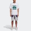 adidas Originals Atric Short Label Print Logo Straight Leg Shorts Men Shorts Gray CD6816