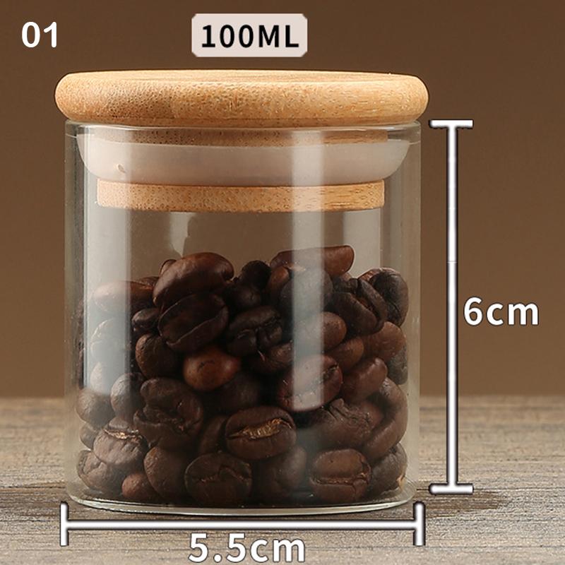 Sealed Food Storage Box Pots Glass Jar Coffee Jars With Lid Transparent Cereal Candy Dried Jars Fridge Storage Tank Containers
