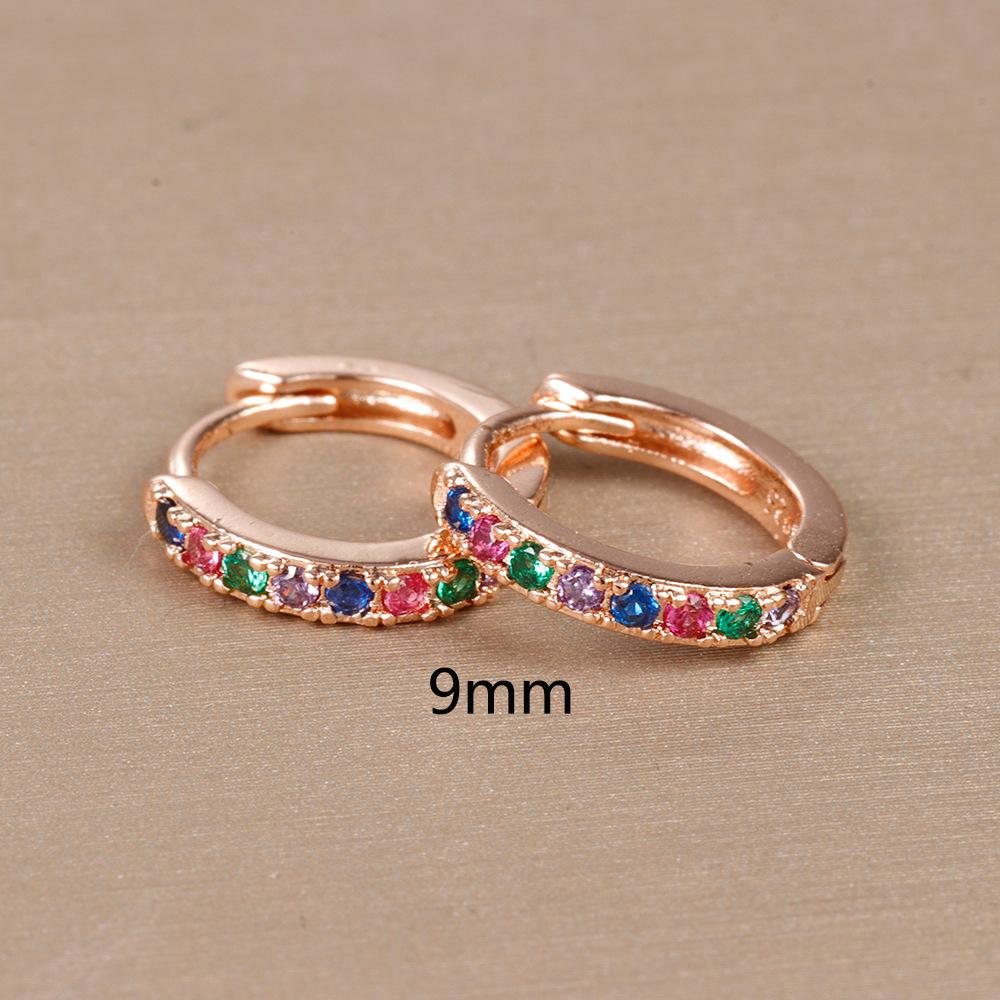 1 Pair Stainless Steel Cubic Zirconia Minimal Hoop Earrings for Women Small Huggie Thin Cartilage Helix Tragus Piercing Jewelry