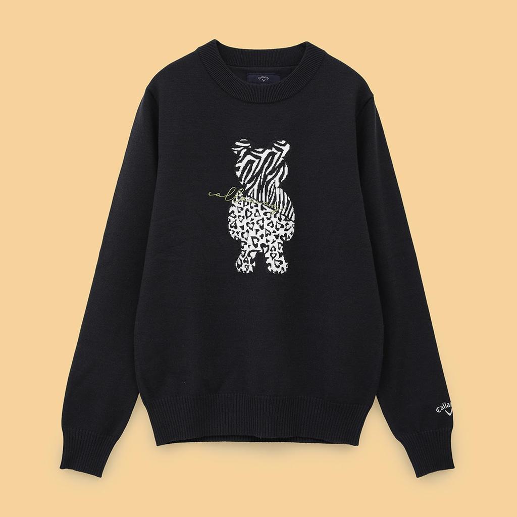 Callaway Crew Neck Knit Golf C24218205 Women's (Bear Jacquard) / / 1120_Navy