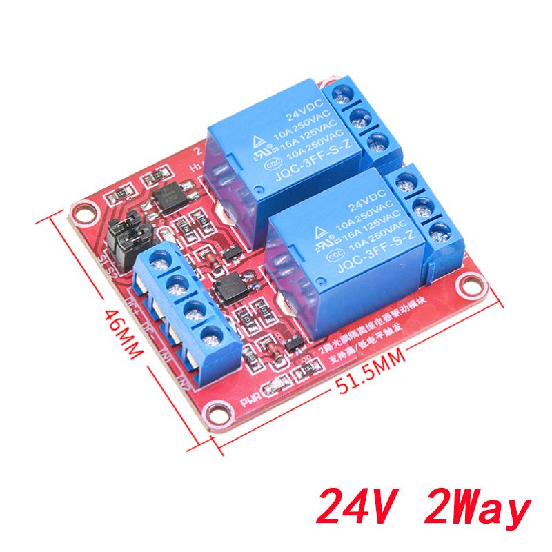 1 2 4 6 8 Channel 5V 12V 24V Relay Module Board Shield with Optocoupler Support High and Low Level Trigger for Arduino