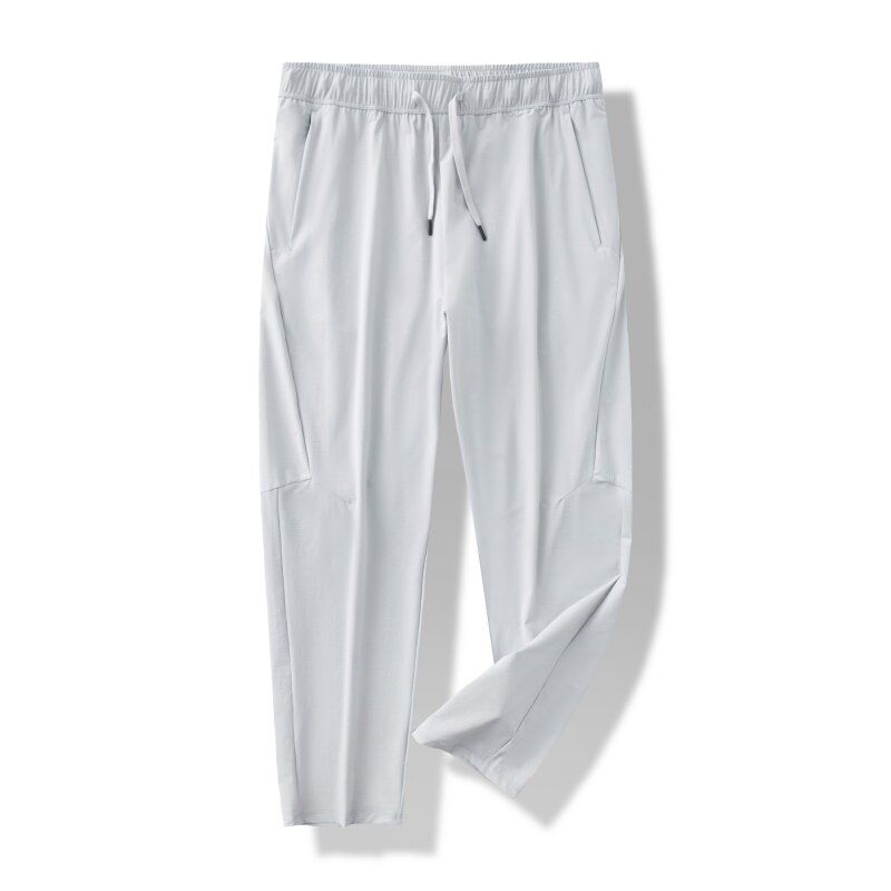 Export Surplus Lightweight Cotton-Feel Quick-Dry Breathable Spring/Summer Men's Stretchy Quick-Dry Tapered Thin Sports Casual Pants