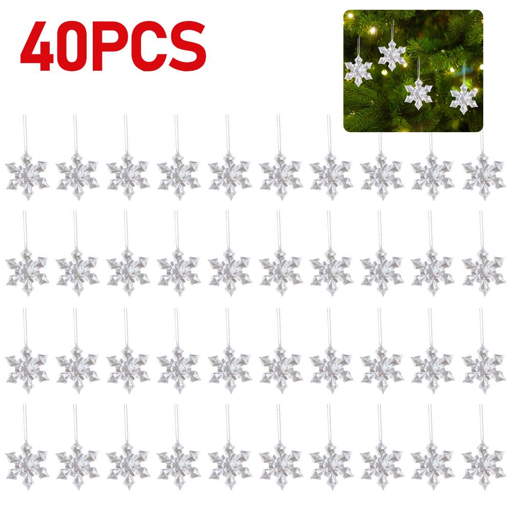 10-50PCS Crystal Xmas Tree Pendant Xmas Tree Decorations Hanging Festive Party Supplies Hanging Tree Personalized Pendant