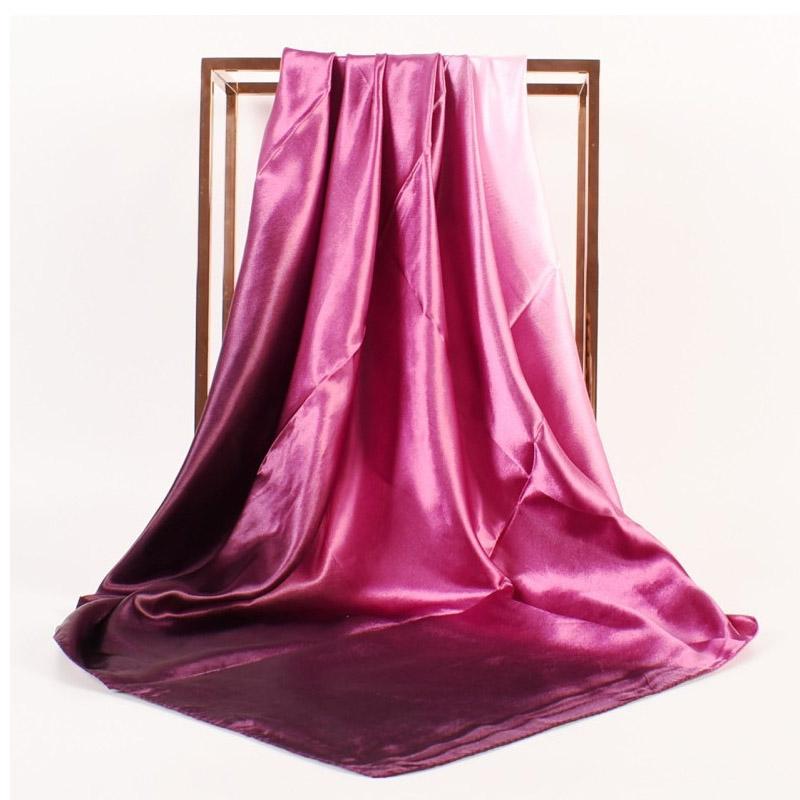 Silk Head Scarf Women Luxury Fashion Hair Scarves Summer Foulard Femme Satin Shawl Kerchief Girls Square Headscarf Bandana Cheve