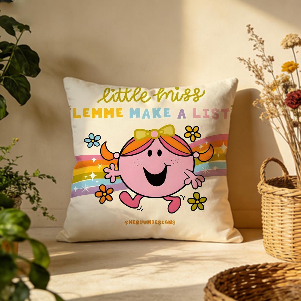 Popular MMrMen and Little Missinging Cushion Cover Versatile DoubleSided Pillow Case Fit for Sofa Bed Car Daily Decor