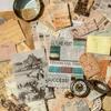 100 Pieces/set Retro Aesthetic Material Paper Scrapbook Set Planner Craft Diary Photo Album Compilation Miscellaneous Items Journal Supplies