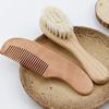 2-Piece Hairbrush Set with Wooden Handle, Baby Brush and Comb for Newborns and Toddlers, Made with Goat Hair and Natural Wood for Scalp Massage, Perfe