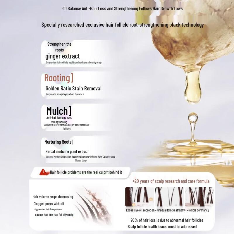 Fu Cao Ji Ginger Anti-Hair Loss & Strengthening Shampoo