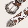 Edgy Punk Rock Women's Waist Belt For Jeans Buckles Charm PU Leather Adjustable Strap