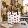 Christmas Dog Printed Canvas Tote Bag for Daily Use