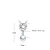 925 Sterling Silver Fashion Light Luxury Ocean Zircon Water Drop Pearl Pendant Necklace Birthday Party Anniversary Gift