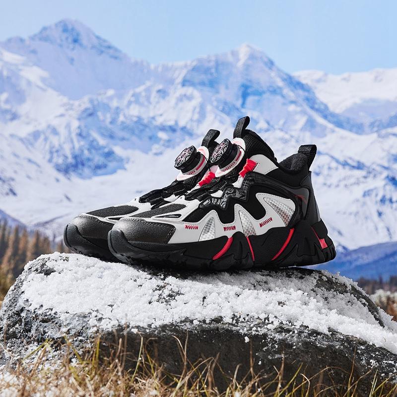 Anta Childrens Climbing Trendy Fashion Thickened Warm Non-Slip Durable Lightweight Shock Absorbing Mid-Top Casual Shoes Kids Casual Shoes A12446917-4