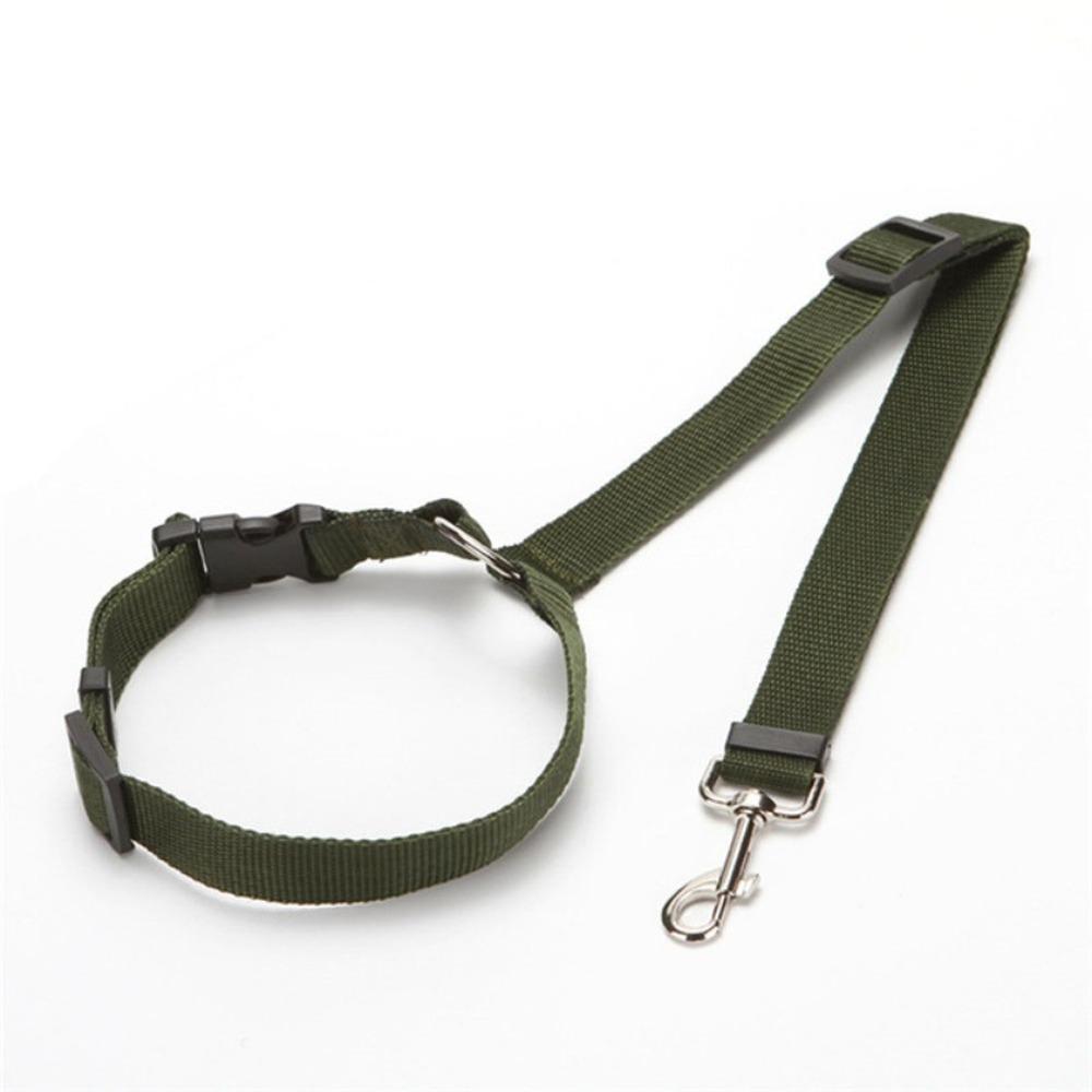 Cinturón de seguridad de coche para mascotas dos en uno, correa de plomo, cinturón de seguridad de asiento trasero, arnés ajustable para collar para perros y gatitos, accesorios para mascotas