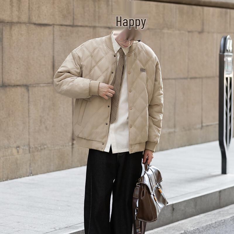 TonLion Men s Baseball Collar Padded Jacket M