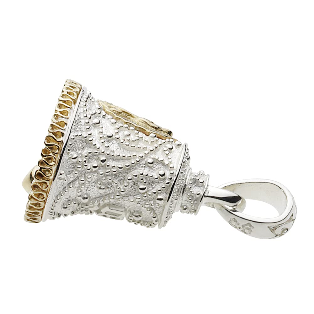 Glockenanhänger mit Medaille der Jungfrau Maria fp0519 [Figmart] [Silberzubehör]