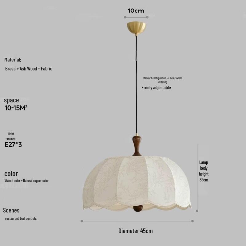 NuFeng French Style Fabric Chandelier