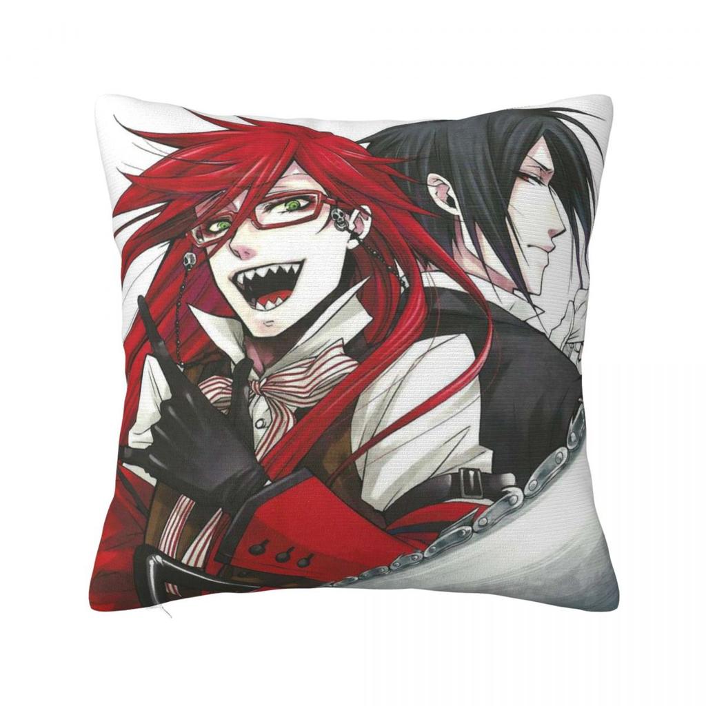 Adventure Anime Black Butler Square Pillowcase Cushion Cover Pillow Case Throw Pillow Cover for Home Bedroom Car
