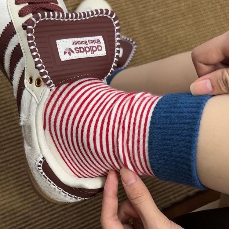 Striped Socks Spring And Autumn Pure Cotton Tube Socks Tide Internet Celebrity Stockings Summer Thin