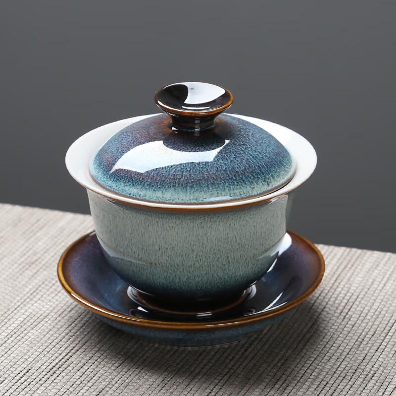 Sushih Ceramic Kung Fu Tea Set with New Kiln-Fired Silver Glaze