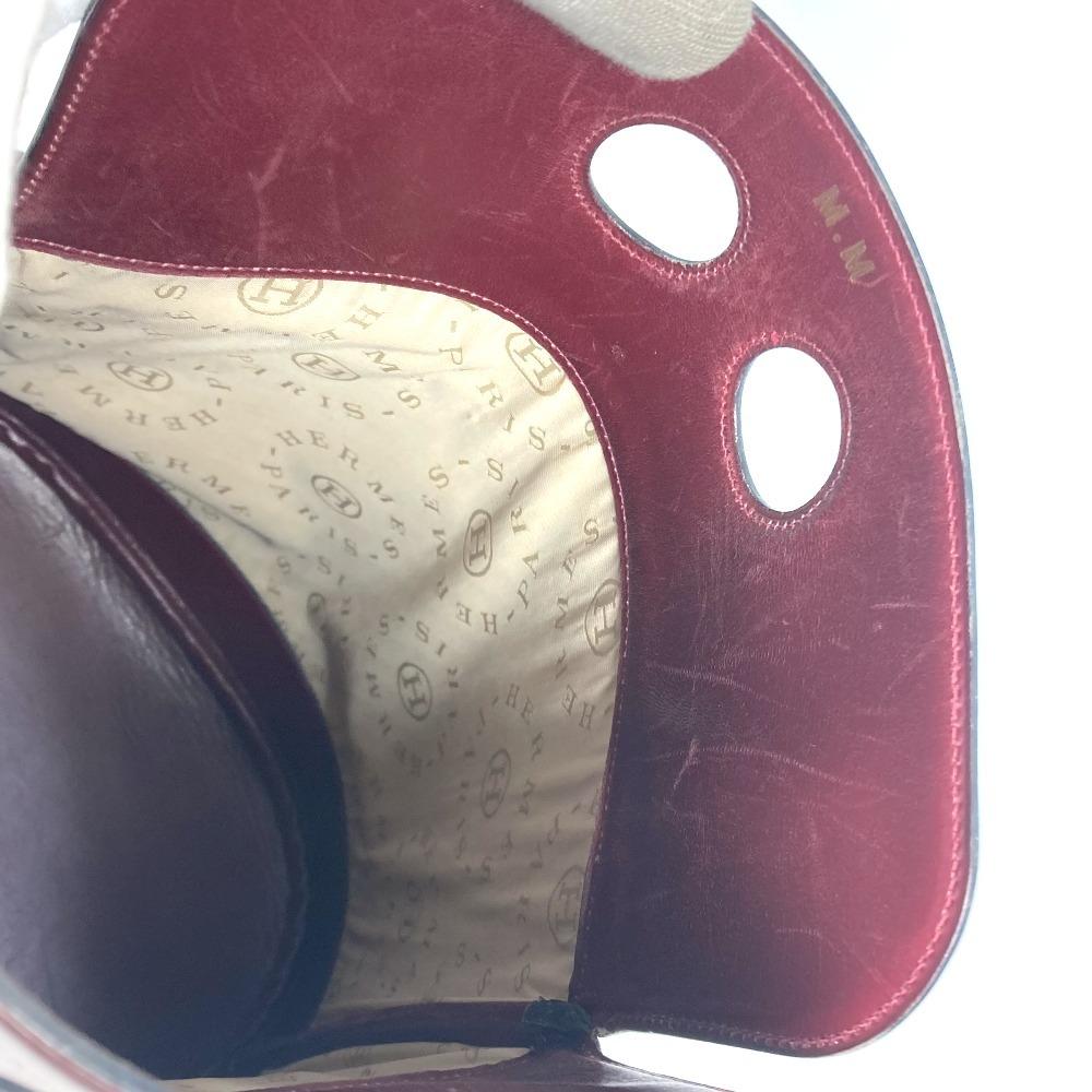 HERMES vintage Alix Crossbody Shoulder Bag Leather Bordeaux Based/GoldHardware