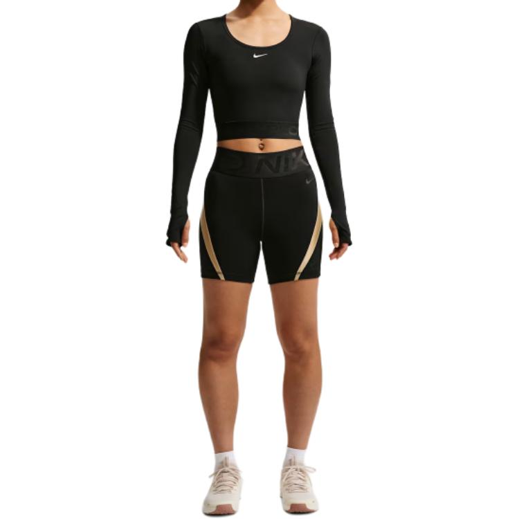 Nike Pro Sculpt Quick-Dry High-Waist Logo Sports Shorts Women shorts IM9962-011
