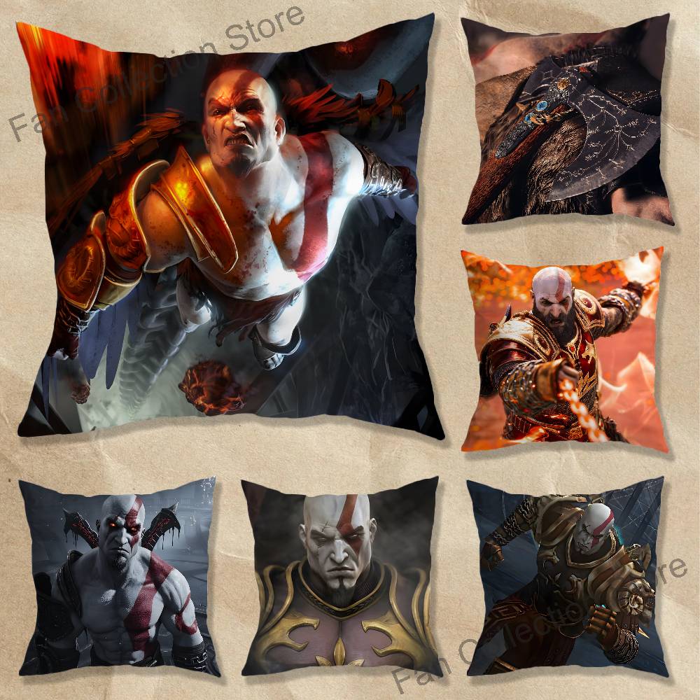 GGod of WWar Pillow Case Plush Pillow Cases Home Decoration Pillow Cover for Sofa Bed Chair Living Room