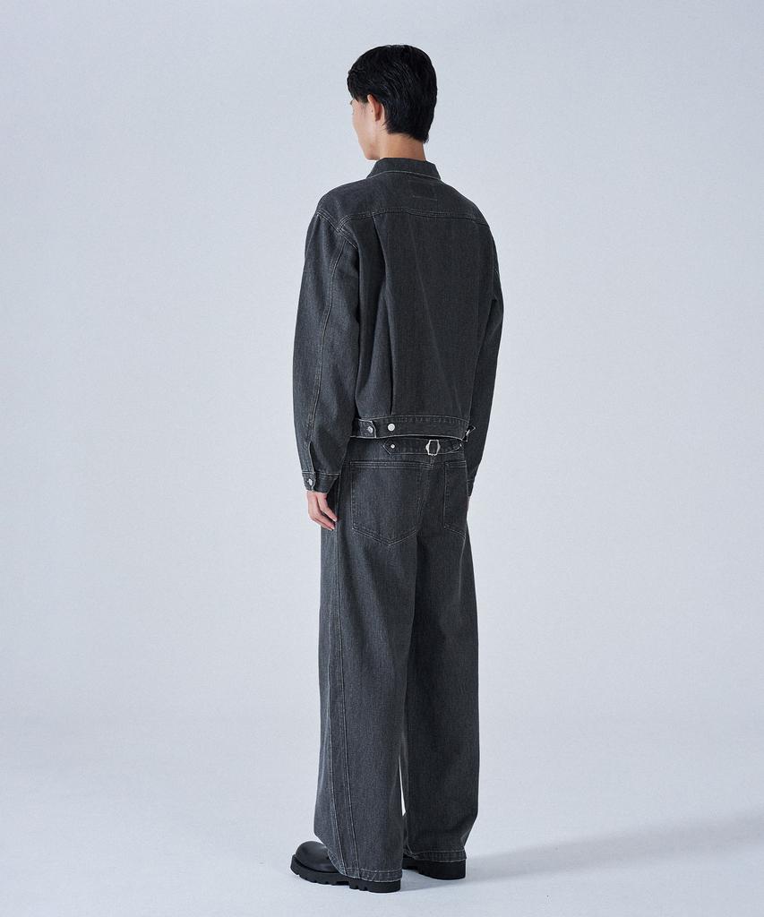 PROJECT3 Compact Twill Pants Jacket Setup Set[Gray]_Set0703